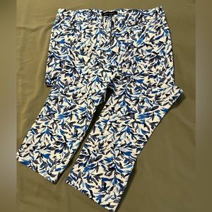 Pants. Navy, Blue, & White Print Size 8